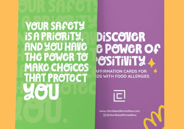 Allergy lifestyle accessories and merch — mugs, affirmation cards, hats and more at Charlie's Safe Treat Box Bonus: I noticed Affirmation Stickers is missing