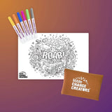 ROAR! Pocket Reusable Colouring Mat | Dinosaur Play Kit