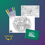 WILD! Pocket Reusable Colouring Mat | Animal Activity Gift