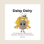 Book cover of 'Daisy Dairy' with a cartoon character on a beige background