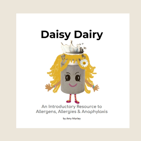 Book cover of 'Daisy Dairy' with a cartoon character on a beige background