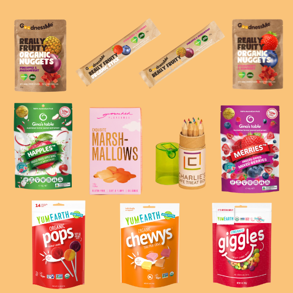 Allergy Friendly Simply Sweet Treat Box Snacks by Charlie's Safe Treat Box