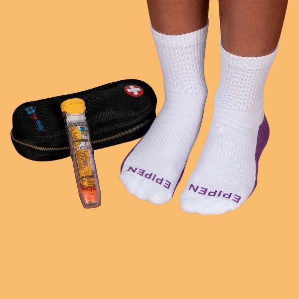 Allergy socks and medicine bag