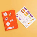 Allergy sticker sheet and dairy with stickers