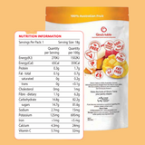 Ginas Table Freeze Dried Apple Bites With Dusted Mango Powder 18g Nutrional Panel