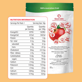 Ginas Table Freeze Dried Apple Bites 18g Nutrional Panel