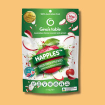 Ginas table happles freeze dried apple bites 18g front