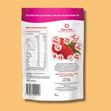 Gina's Table Merries Freeze-Dried Raspberries with Strawberries 18g - Back of Pack- Nutrition Information