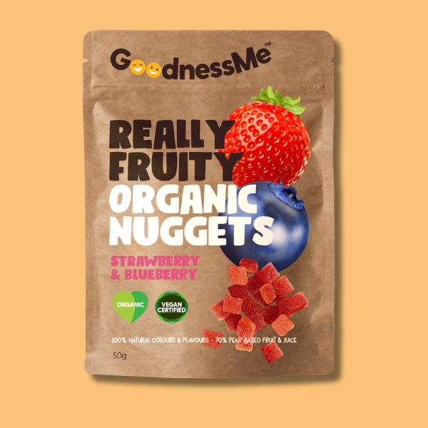 GoodnessMe Strawberry Blueberry Organic Nuggets 50g