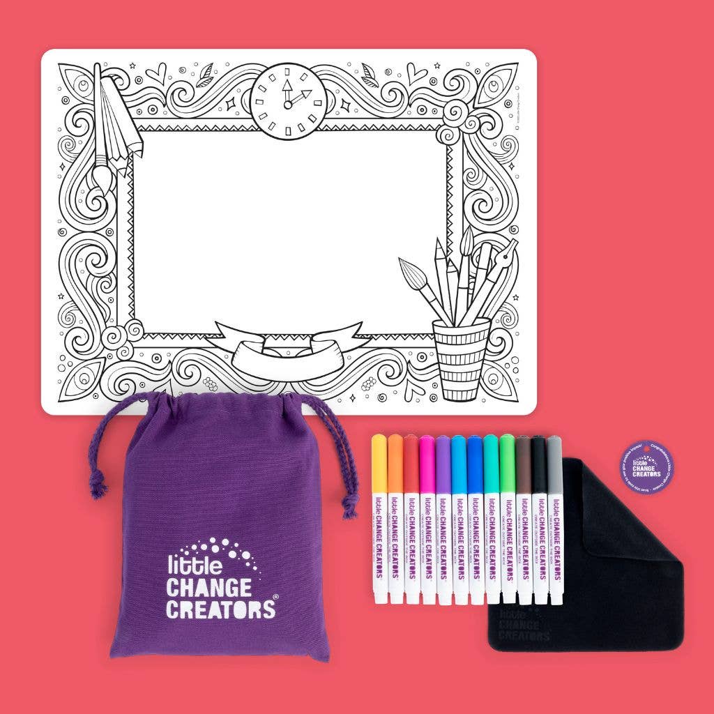 Imagination Little Change Creators Doodle Mat set Back