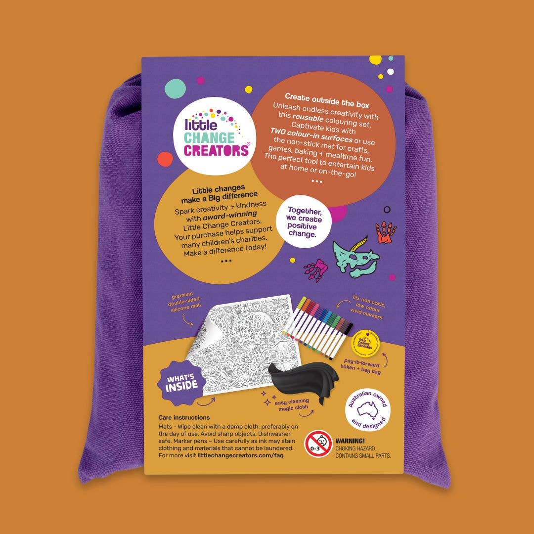 Jurassic Little Change Creators Doodle Mat set