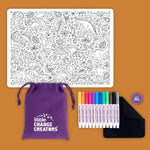 Jurassic Little Change Creators Doodle Mat set Back