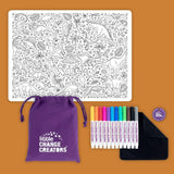 Jurassic Little Change Creators Doodle Mat set Back