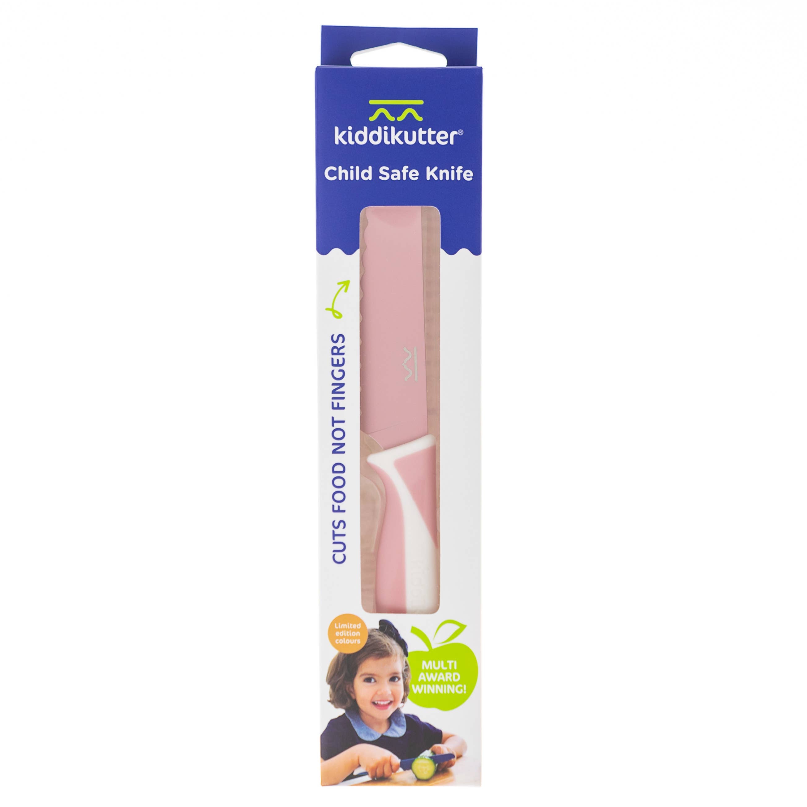 Kiddikutter child safe knife packaging on a white background