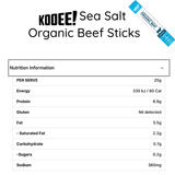 Kooee! Organic Beef Sticks Sea Salt 25g