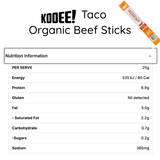 Kooee! Organic Beef Sticks Taco 25g