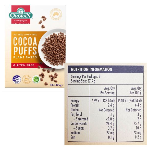 Orgran Cocoa Puffs 300g