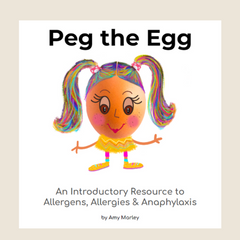 Book cover of 'Peg the Egg' by Amy Marley on a beige background