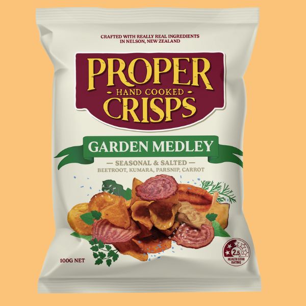 Proper Crisps Garden Medley 100g