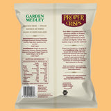 Proper Crisps Garden Medley 100g Nutrition Information Panel