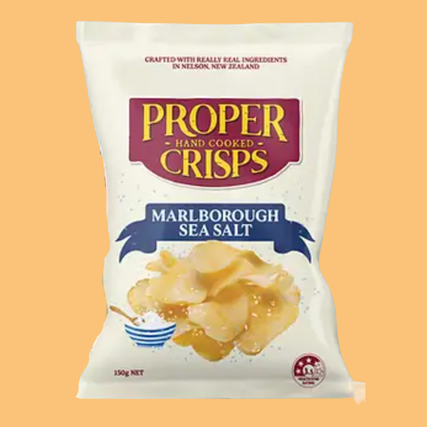 Proper Crisps Marlborough Sea Salt 150g Front-Pack