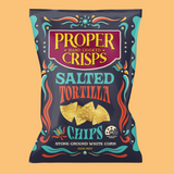 Proper Crisps Salted Tortilla Chips 150g Front Bag