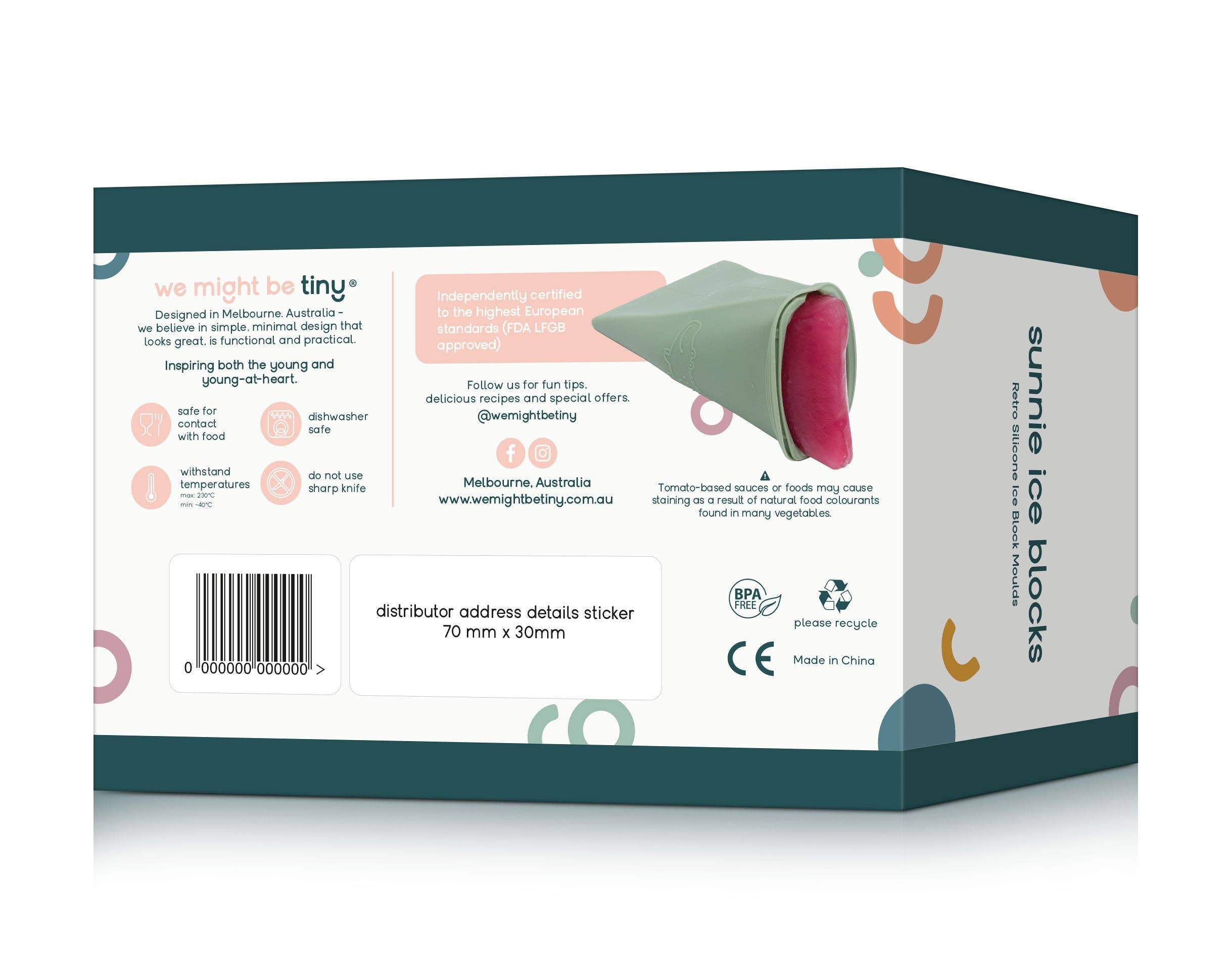 SUNNIE ICE BLOCKS PASTAL POP BOX SET BACK