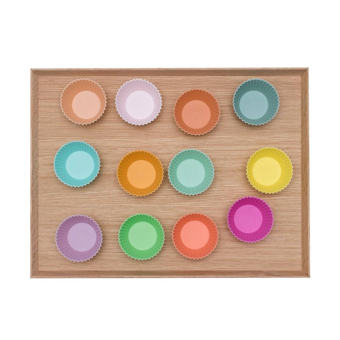Silicone Muffins Cups Bright Range Above