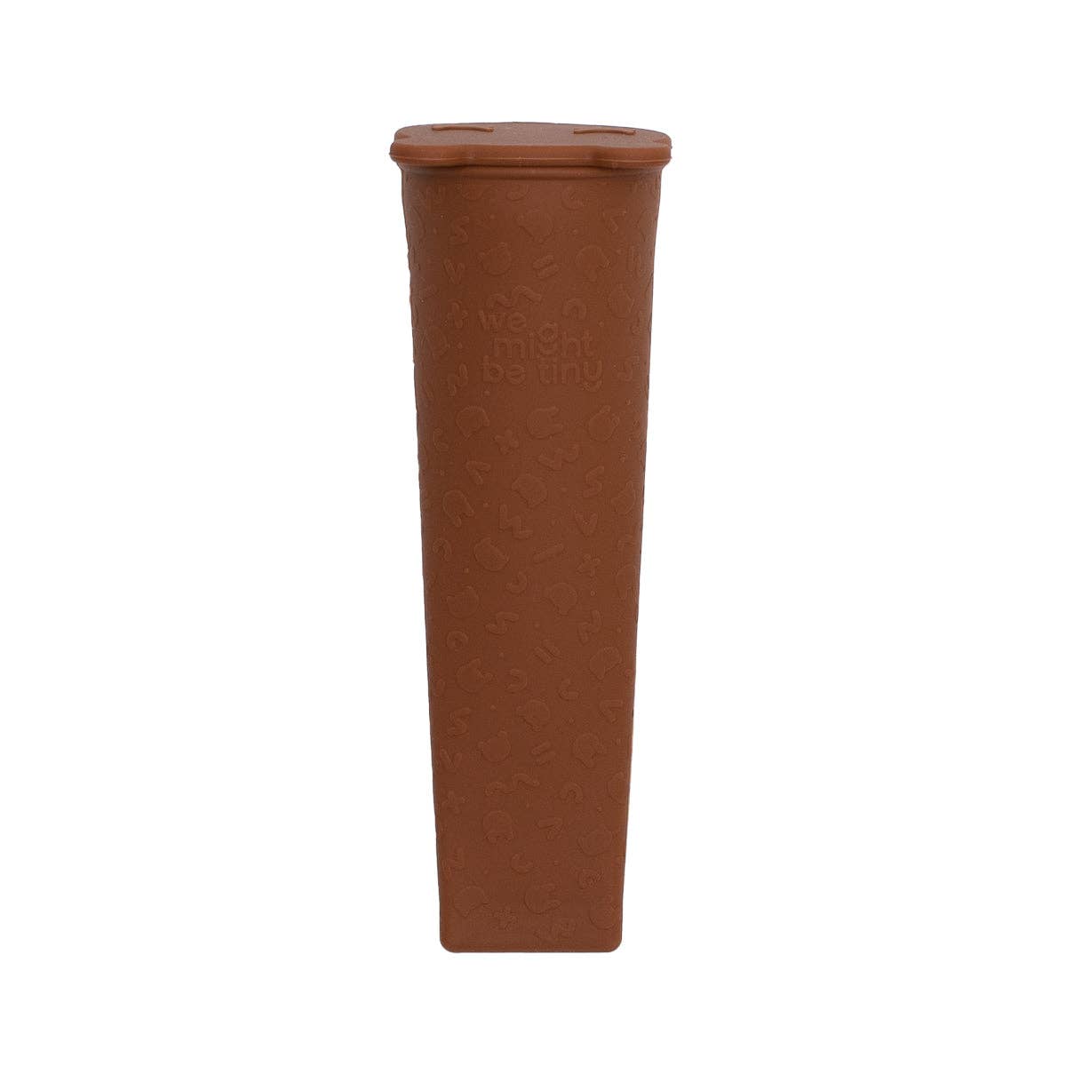Silicone Push Up Ice Block Moulds Retro Chocolate Brown Lid Closed