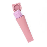 Silicone Push Up Ice Block Moulds Retro Dusty Pink Filled