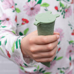 Silicone Push Up Ice Block Moulds Retro Green Closed Lid