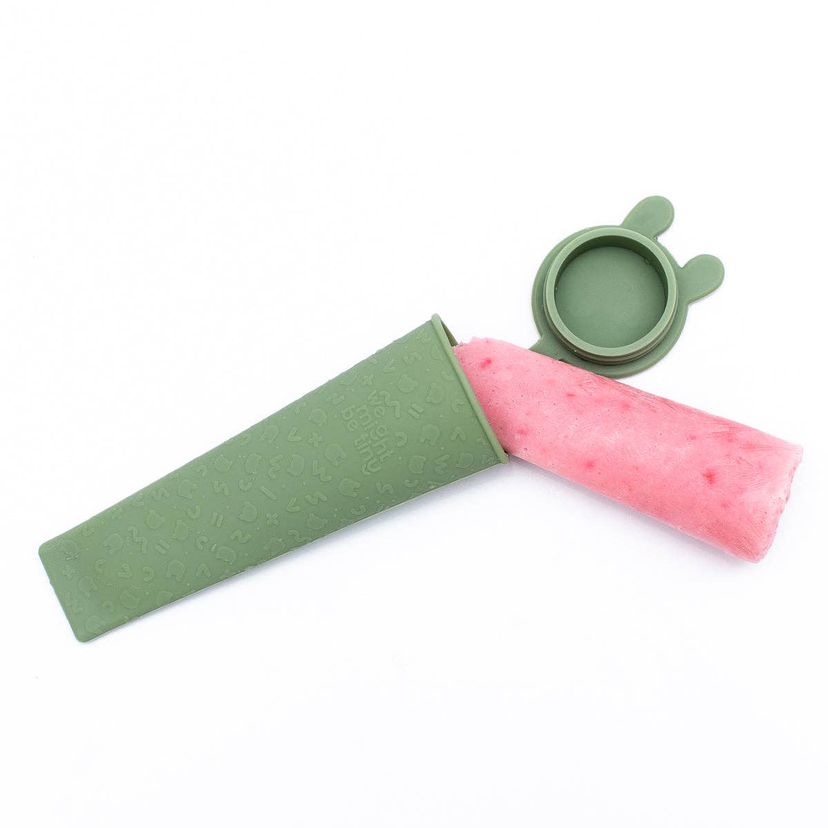 Silicone Push Up Ice Block Moulds Retro Green Filled