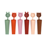 Silicone Push Up Ice Block Moulds Retro Lid Open