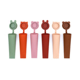 Silicone Push Up Ice Block Moulds Retro Lid Open