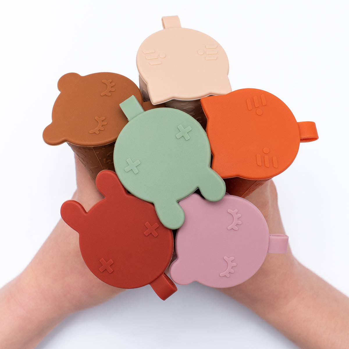 Silicone Push Up Ice Block Moulds Retro Lid Top