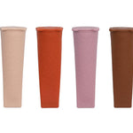 Silicone Push Up Ice Block Moulds Retro Set Six Standing Lid Closed