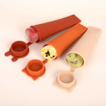 Silicone Push Up Ice Block Moulds Retro Three Filled