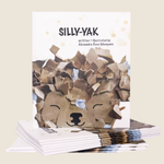 Stack of books titled 'Silly-Yak' with illustrations of a yak on the cover.