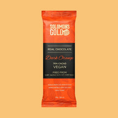 Solomons gold dark orange chocolate 70 percent cacao 55g