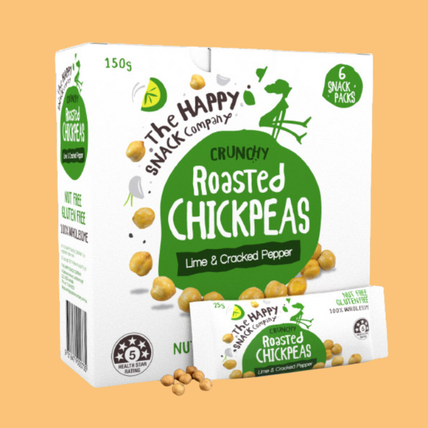 The Happy Snack Company Roasted Chickpeas Lime Cracked Pepper