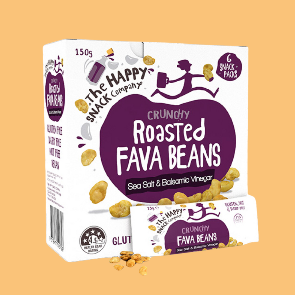 The Happy Snack Company Roasted Fava Beans Sea Salt Balsamic Vinegar