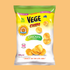 Vege Chips Chicken Style packaging on a peach background