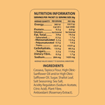 Vege Chips Sea Salt Vinegar 100g Nutirional Information Panel