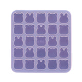 Silicone mold with bear shapes on a white background
