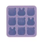 Silicone mold with bear shapes on a white background