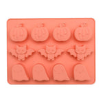 Silicone mould with Halloween-themed shapes on a white background