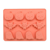 Silicone mould with Halloween-themed shapes on a white background