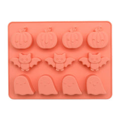 Silicone mould with Halloween-themed shapes on a white background