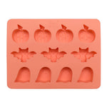 Silicone mould with Halloween shapes on a white background