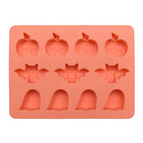 Silicone mould with Halloween shapes on a white background